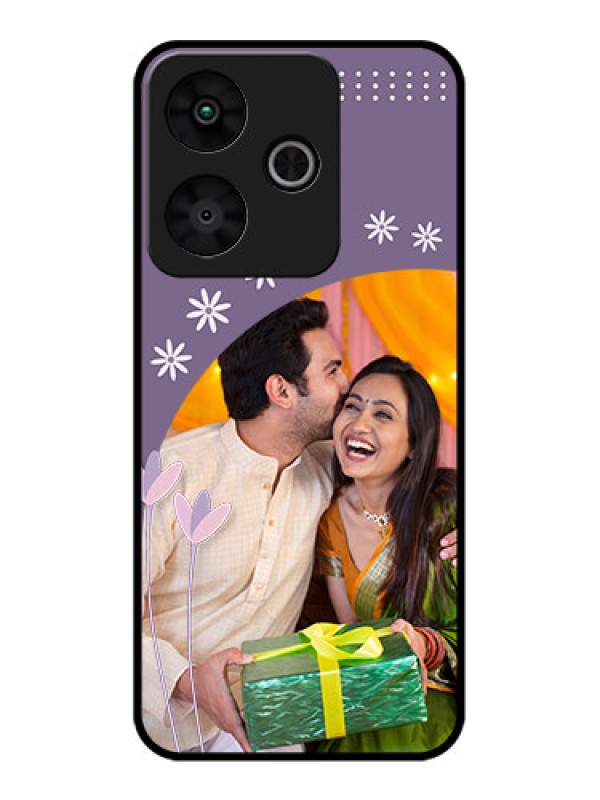 Custom Redmi 13 5G Custom Glass Phone CaseLavender Flowers Design