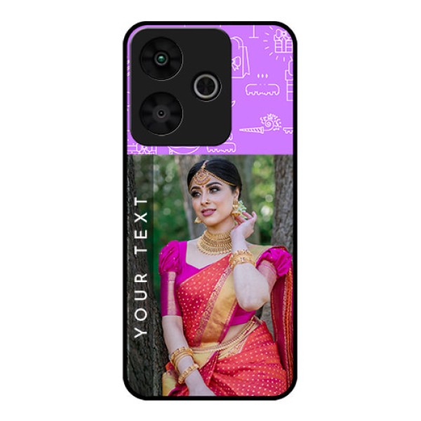 Redmi 13 5G Custom Glass Phone CaseBirthday Icons Design