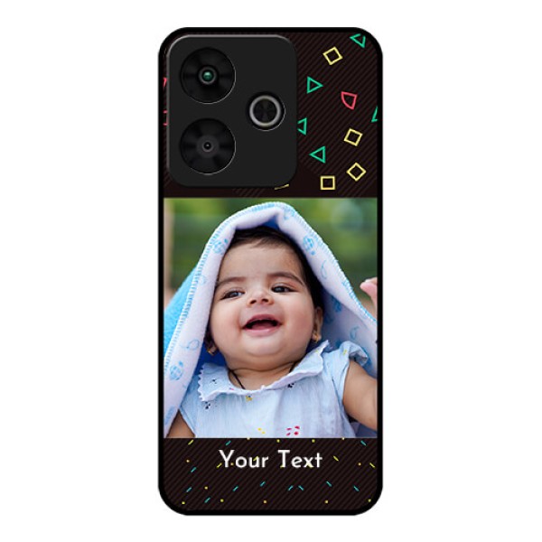 Redmi 13 5G Custom Glass Phone CaseWith Confetti Birthday Design Redmi 13 5G Custom Glass Phone CaseWith Confetti Birthday Design