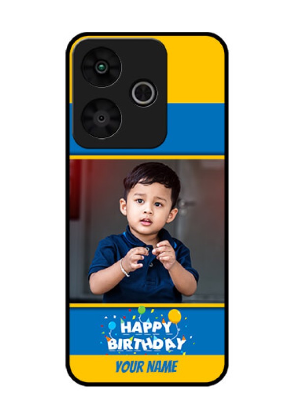 Redmi 13 5G Custom Glass Phone CaseBirthday Wishes Design