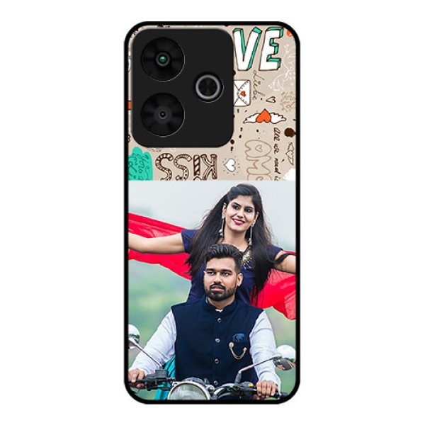 Redmi 13 5G Custom Glass Phone CaseLove Doodle Pattern