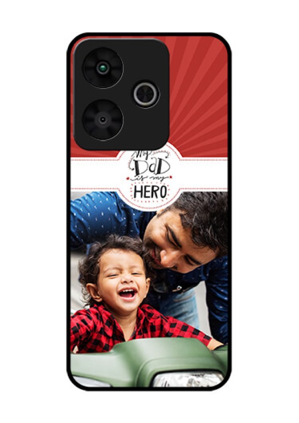 Redmi 13 5G Custom Glass Phone CaseMy Dad Hero Design