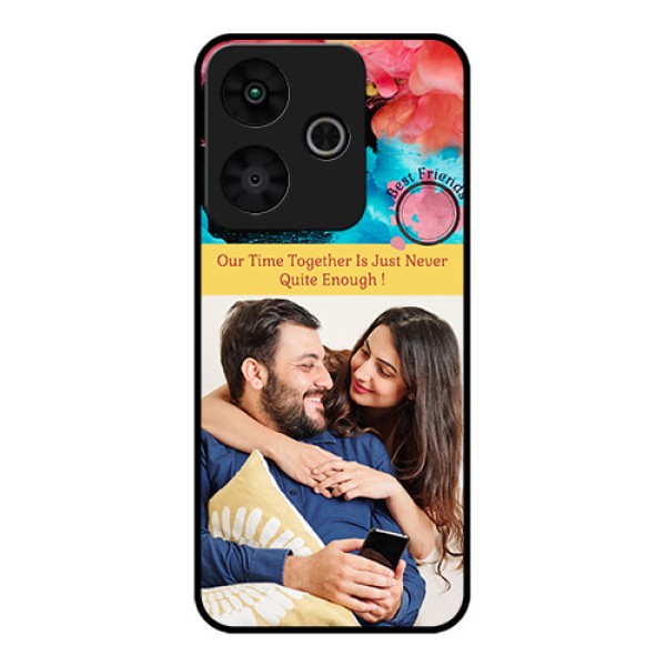 Redmi 13 5G Custom Glass Phone CaseQuote With Acrylic Painting Design