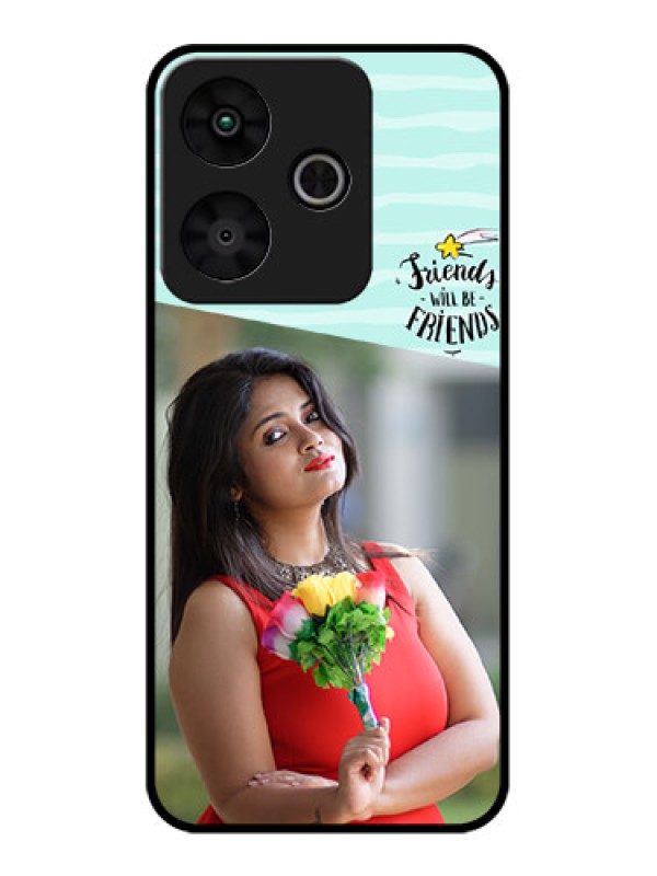 Custom Redmi 13 5G Custom Glass Phone CaseFriends Picture Icon Design