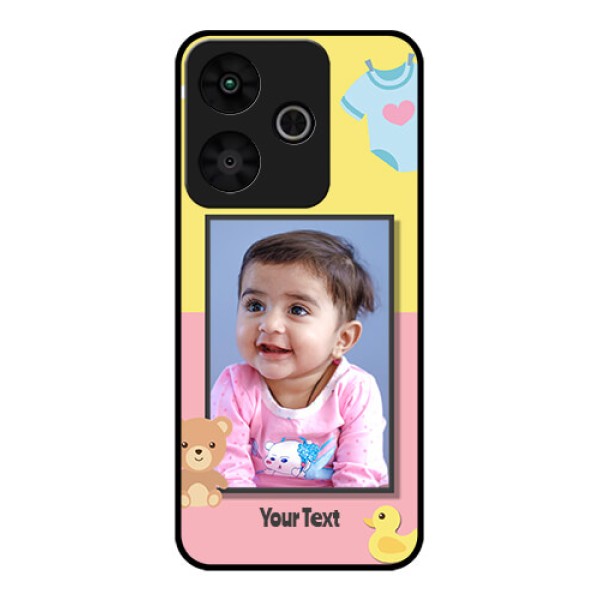 Redmi 13 5G Custom Glass Phone CaseKids 2 Color Design