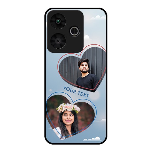 Redmi 13 5G Custom Glass Phone CaseBlue Color Couple Design Redmi 13 5G Custom Glass Phone CaseBlue Color Couple Design
