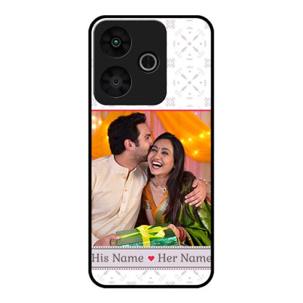 Redmi 13 5G Custom Glass Phone CaseWith Photo And Ethnic Design Redmi 13 5G Custom Glass Phone CaseWith Photo And Ethnic Design
