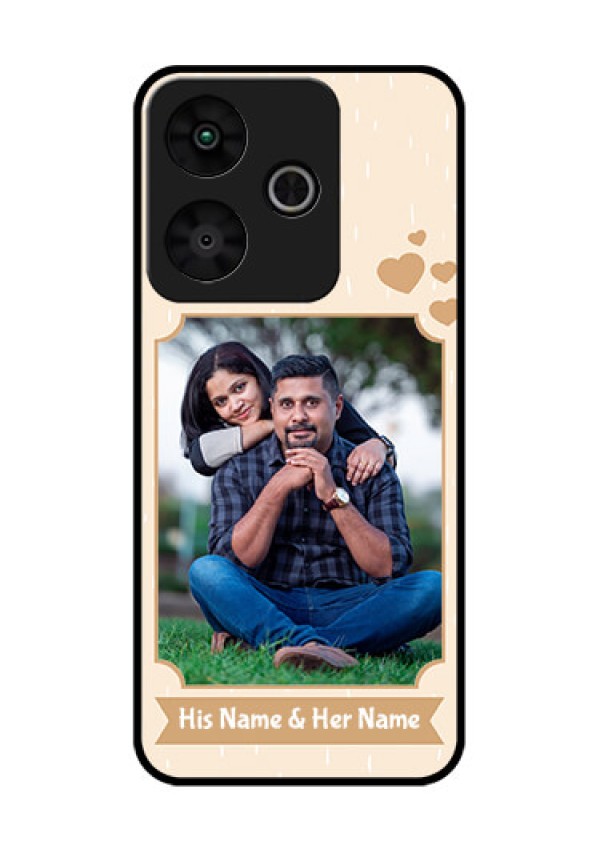 Redmi 13 5G Custom Glass Phone CaseWith Confetti Love Design