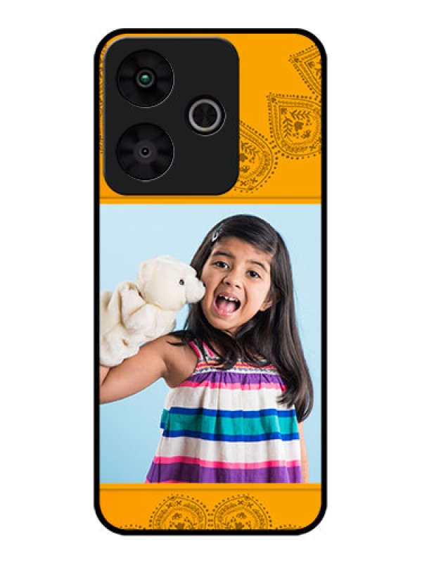 Custom Redmi 13 5G Custom Glass Phone CasePhoto Wedding Design