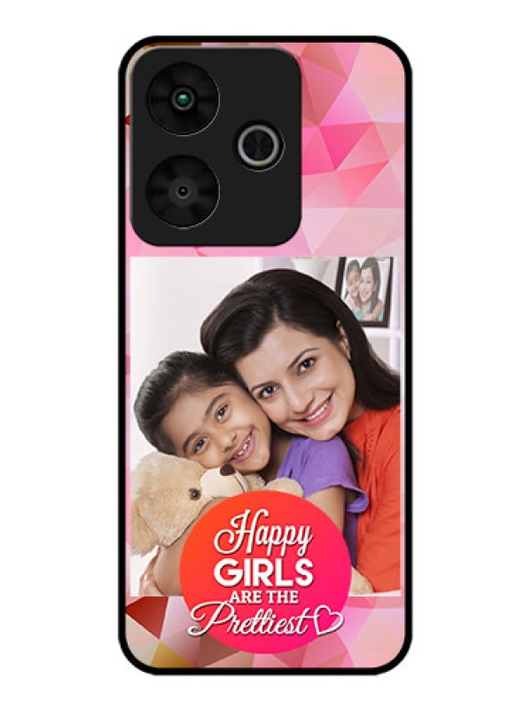 Custom Redmi 13 5G Custom Glass Phone CaseAbstract Triangle Design