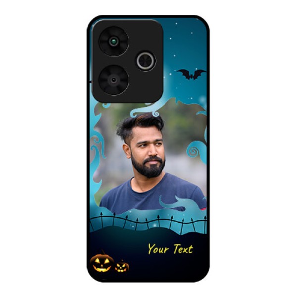 Redmi 13 5G Custom Glass Phone CaseHalloween Frame Design
