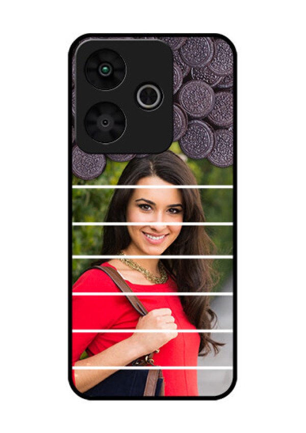 Redmi 13 5G Custom Glass Phone CaseWith Oreo Biscuit Design