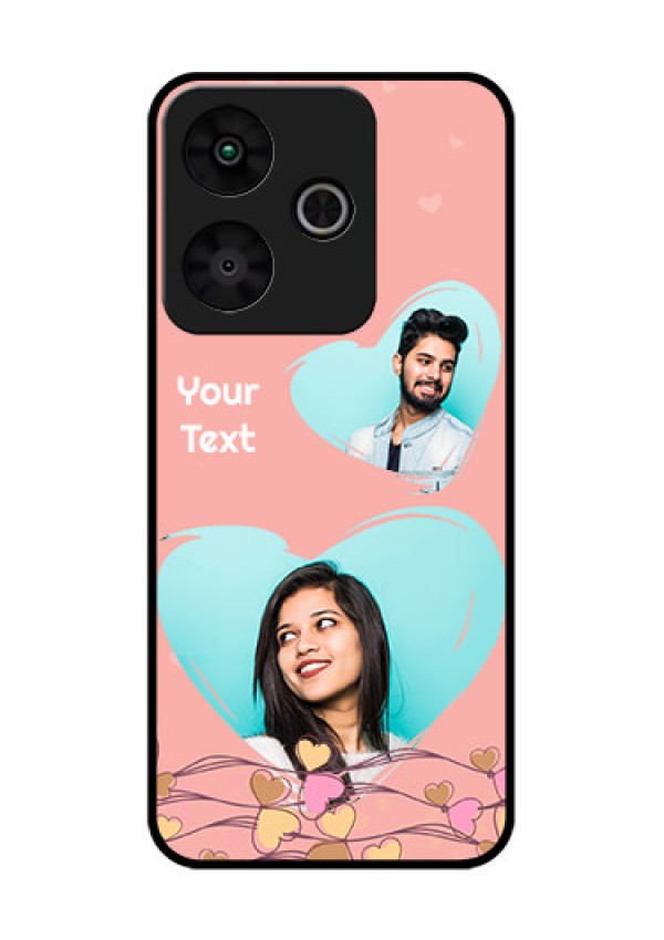 Redmi 13 5G Custom Glass Phone CaseLove Doodle Design
