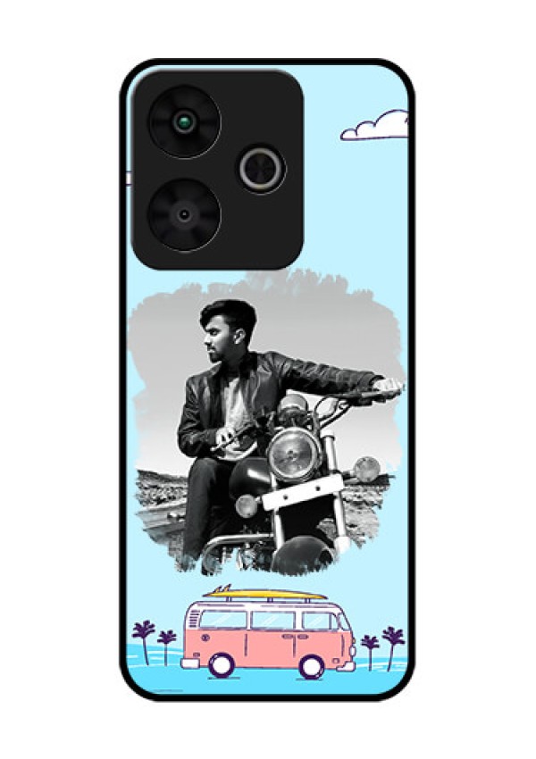 Redmi 13 5G Custom Glass Phone CaseTravel and Adventure Design