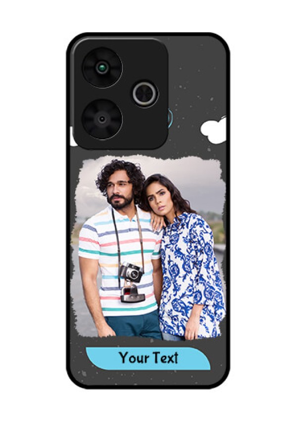 Redmi 13 5G Custom Glass Phone CaseSplashes With Love Doodles Design