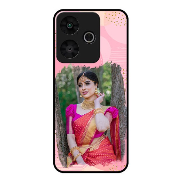 Redmi 13 5G Custom Glass Phone CaseGold Glitter Splash Design Redmi 13 5G Custom Glass Phone CaseGold Glitter Splash Design