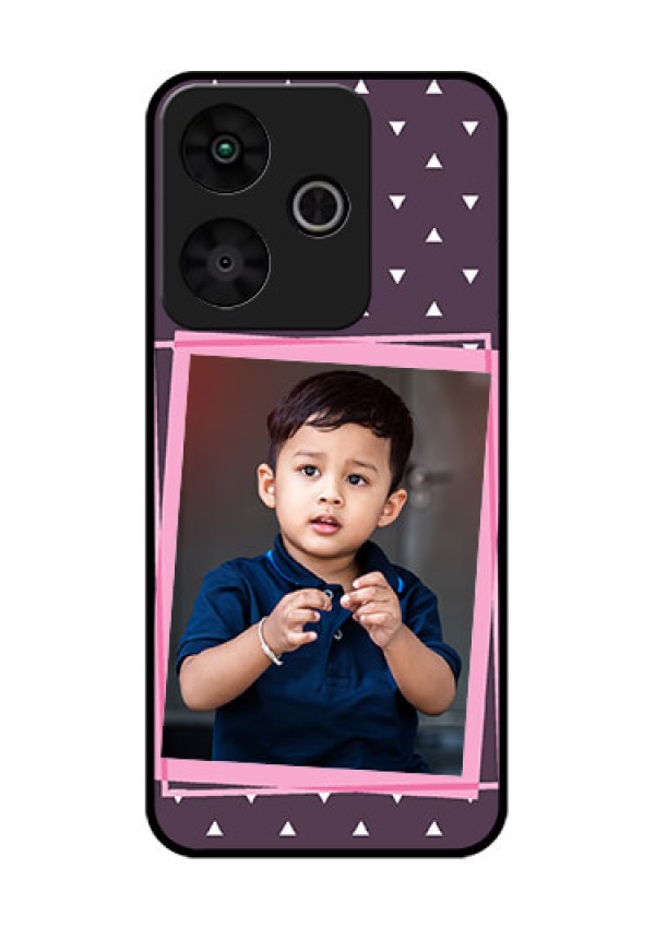 Redmi 13 5G Custom Glass Phone CaseTriangle Pattern Dotted Design