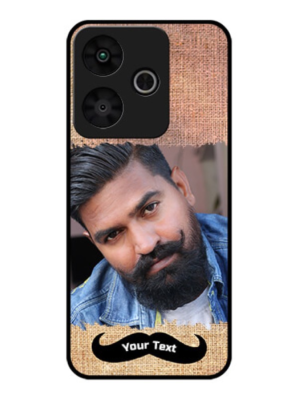 Custom Redmi 13 5G Custom Glass Phone CaseWith Texture Design