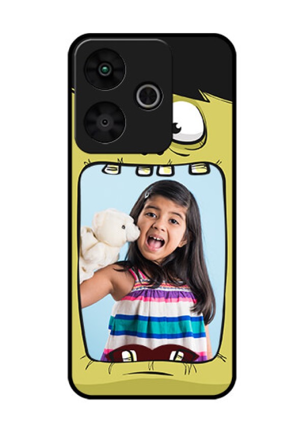 Redmi 13 5G Custom Glass Phone CaseCartoon Monster Back Case Design