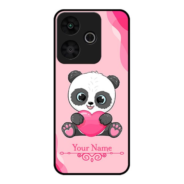 Redmi 13 5G Custom Glass Phone CaseCute Panda Design