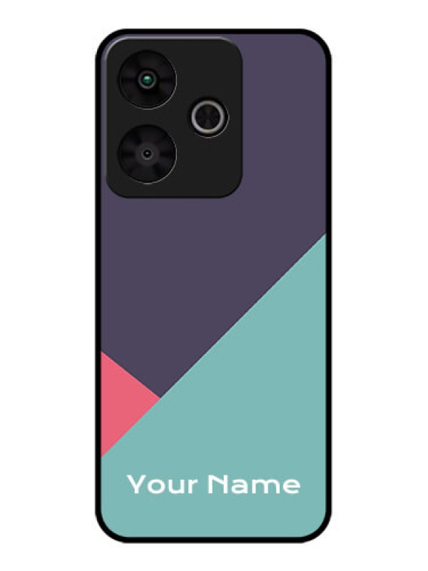 Custom Redmi 13 5G Custom Glass Phone CaseTri Color Abstract Design