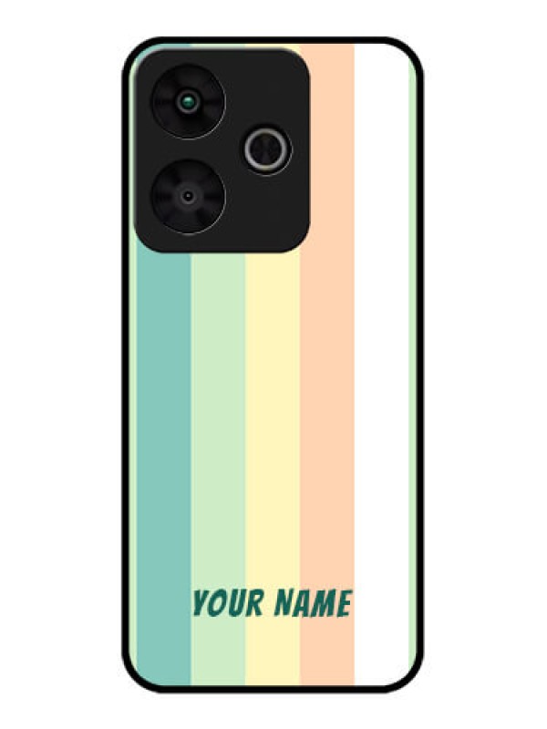 Custom Redmi 13 5G Custom Glass Phone CaseMulti - Colour Stripes Design