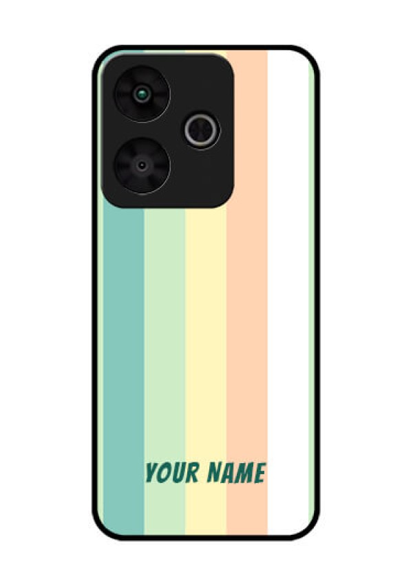 Redmi 13 5G Custom Glass Phone CaseMulti - Colour Stripes Design