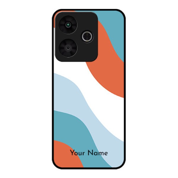 Redmi 13 5G Custom Glass Phone CaseColoured Waves Design