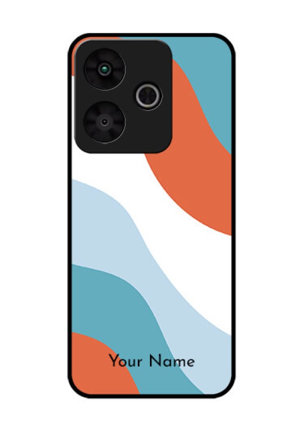 Redmi 13 5G Custom Glass Phone CaseColoured Waves Design
