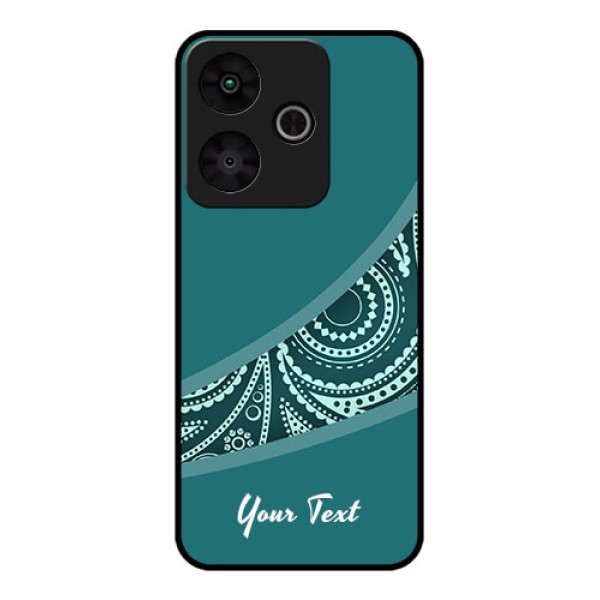 Redmi 13 5G Custom Glass Phone CaseSemi Visible Floral Design