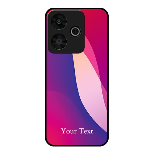 Redmi 13 5G Custom Glass Phone CaseDigital Abstract Overlap Design