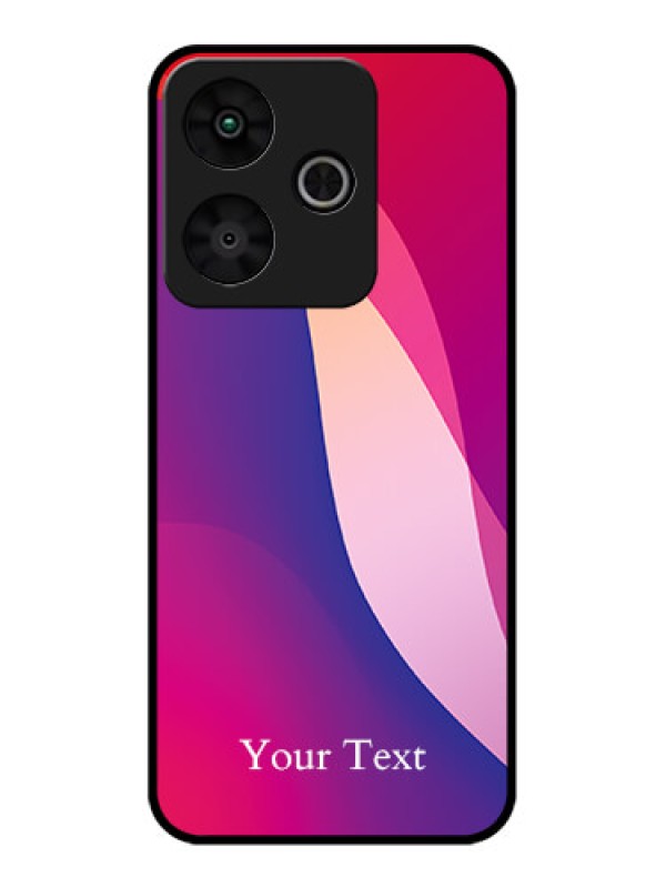 Custom Redmi 13 5G Custom Glass Phone CaseDigital Abstract Overlap Design