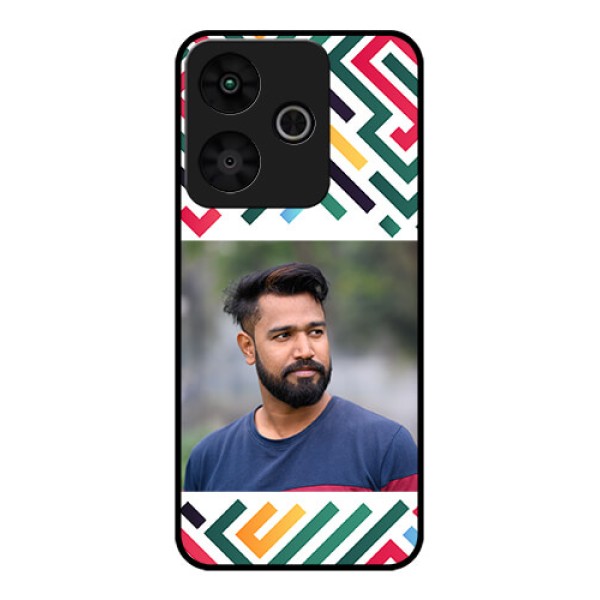 Redmi 13 5G Custom Glass Phone CaseColorful Maze Pattern Design Redmi 13 5G Custom Glass Phone CaseColorful Maze Pattern Design