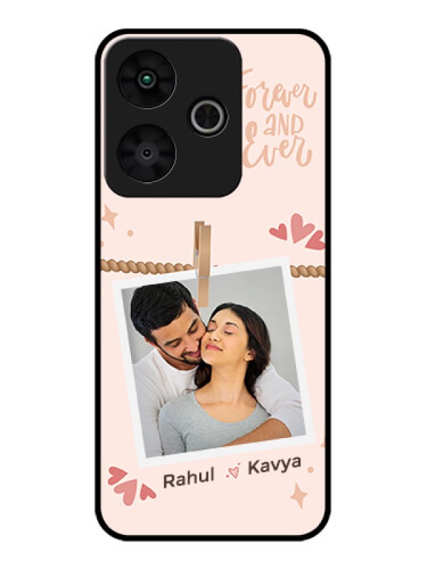 Custom Redmi 13 5G Custom Glass Phone CaseForever And Ever Love Design