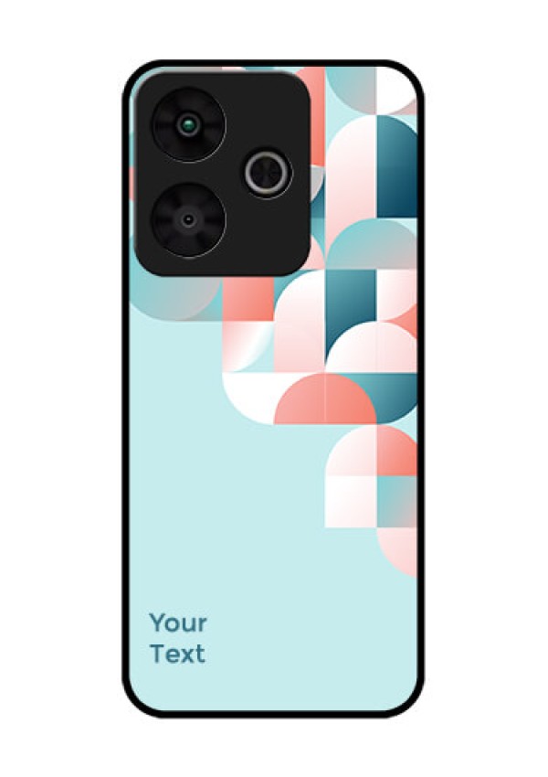 Redmi 13 5G Custom Glass Phone CaseStylish Semi - Circle Pattern Design