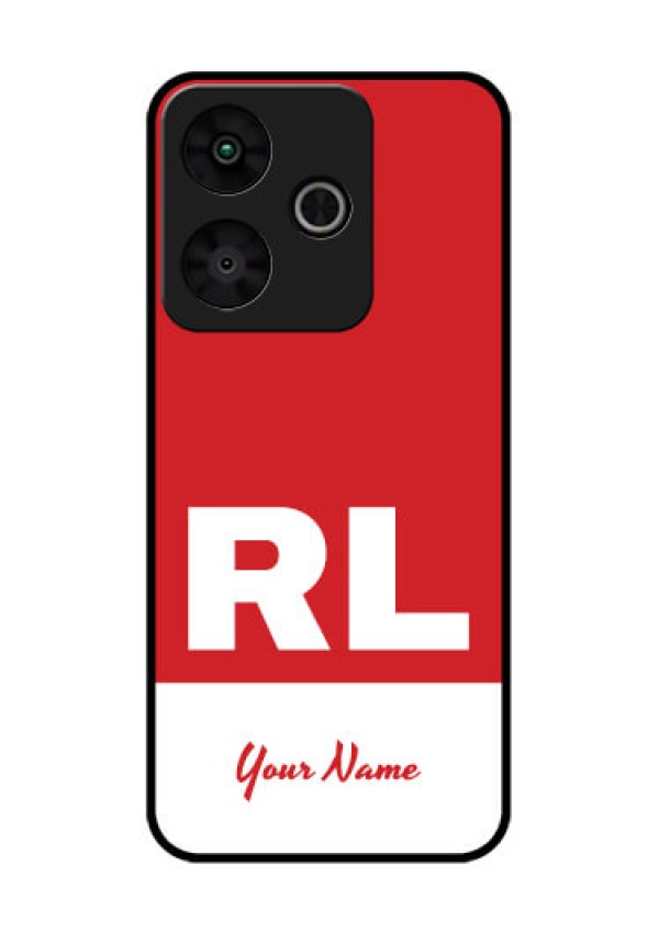 Redmi 13 5G Custom Glass Phone CaseDual Tone Custom Text Design