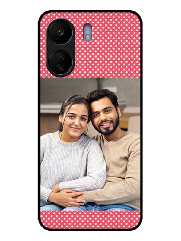 Custom Xiaomi Redmi 13C 4G Custom Glass Phone Case - White Dotted Design