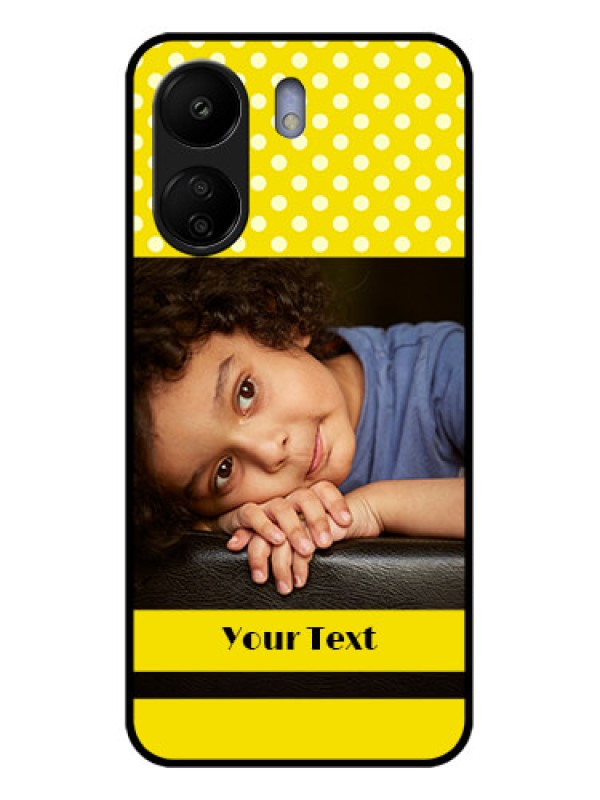 Custom Xiaomi Redmi 13C 4G Custom Glass Phone Case - Bright Yellow Case Design