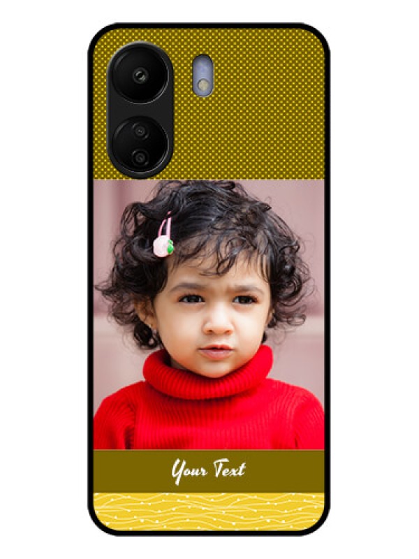 Custom Xiaomi Redmi 13C 4G Custom Glass Phone Case - Simple Green Color Design