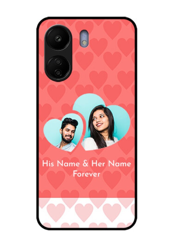 Xiaomi Redmi 13C 4G Custom Glass Phone Case - Couple Pic Upload Design