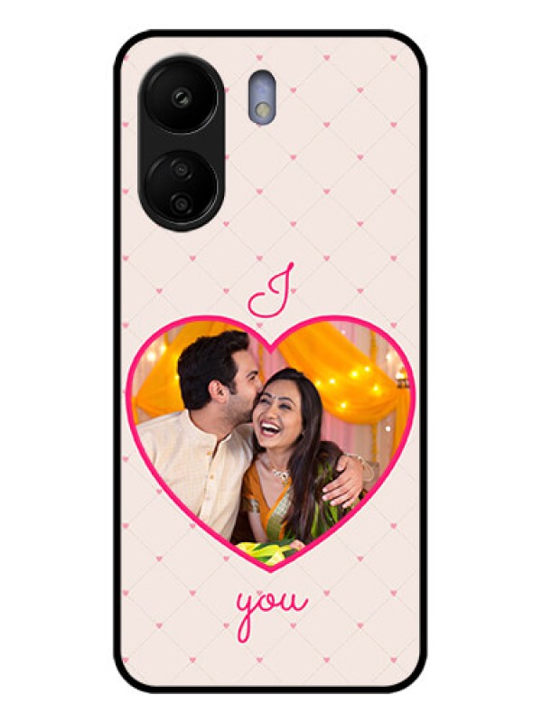 Custom Xiaomi Redmi 13C 4G Custom Glass Phone Case - Heart Shape Design