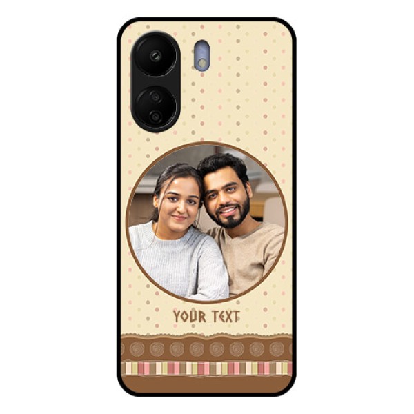 Xiaomi Redmi 13C 4G Custom Glass Phone Case - Brown Dotted Mobile Case Design Xiaomi Redmi 13C 4G Custom Glass Phone Case - Brown Dotted Mobile Case Design