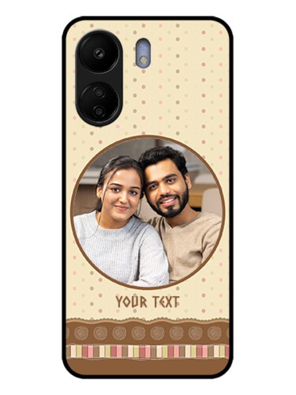Custom Xiaomi Redmi 13C 4G Custom Glass Phone Case - Brown Dotted Mobile Case Design