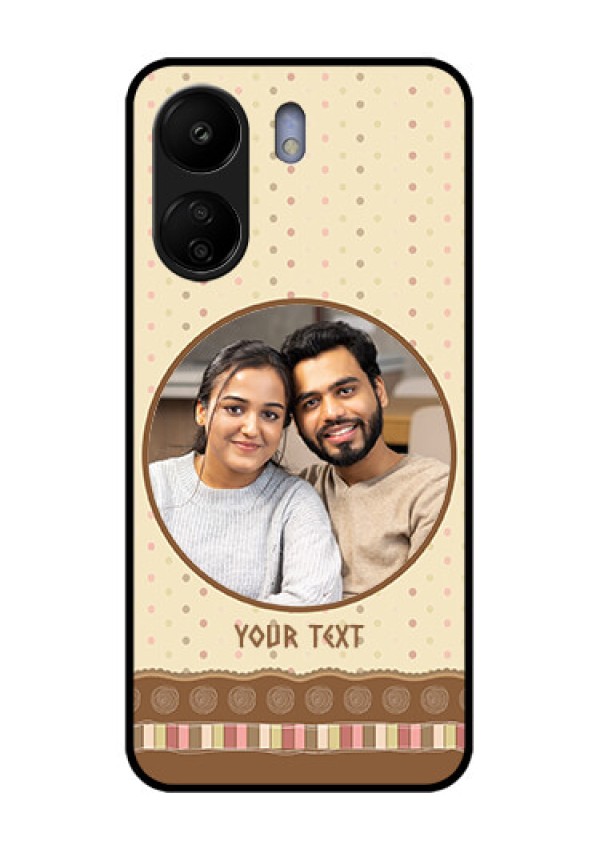 Xiaomi Redmi 13C 4G Custom Glass Phone Case - Brown Dotted Mobile Case Design