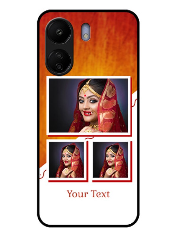 Custom Xiaomi Redmi 13C 4G Custom Glass Phone Case - Wedding Memories Design