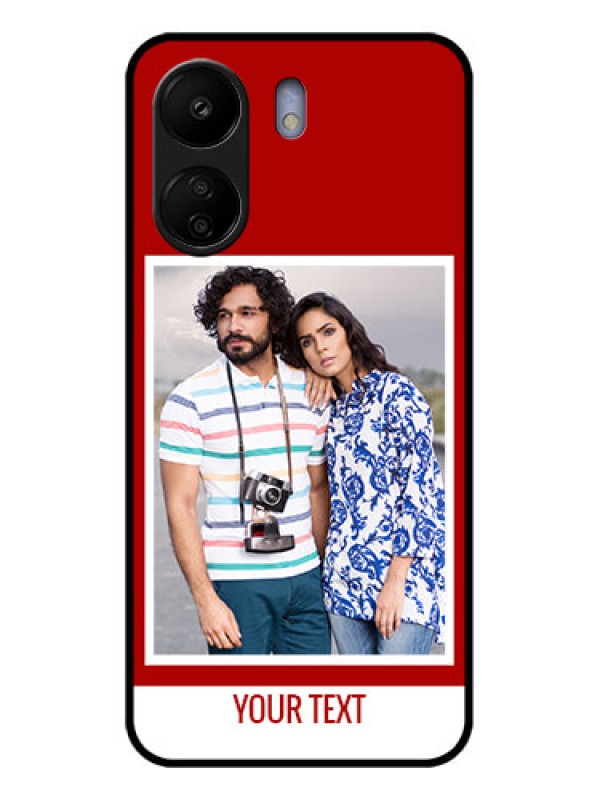 Custom Xiaomi Redmi 13C 4G Custom Glass Phone Case - Red Color Design