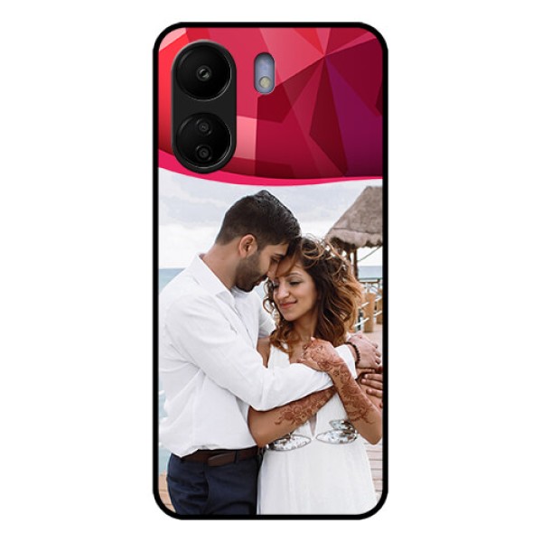 Xiaomi Redmi 13C 4G Custom Glass Phone Case - Red Abstract Design Xiaomi Redmi 13C 4G Custom Glass Phone Case - Red Abstract Design