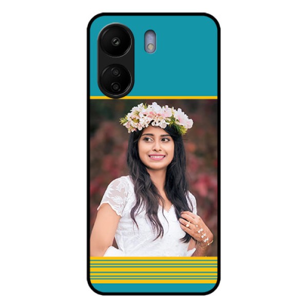 Xiaomi Redmi 13C 4G Custom Glass Phone Case - Yellow & Blue Design