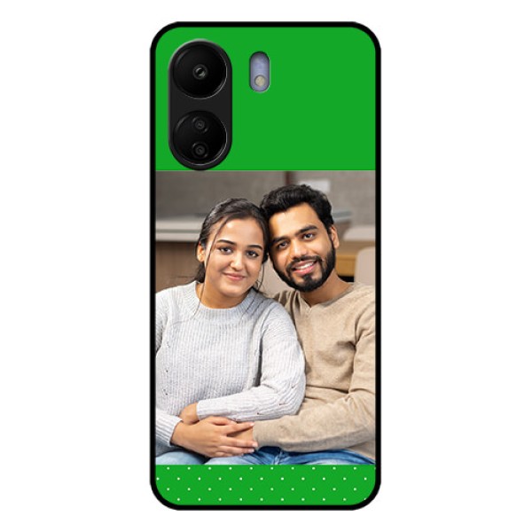 Xiaomi Redmi 13C 4G Custom Glass Phone Case - Green Pattern Design