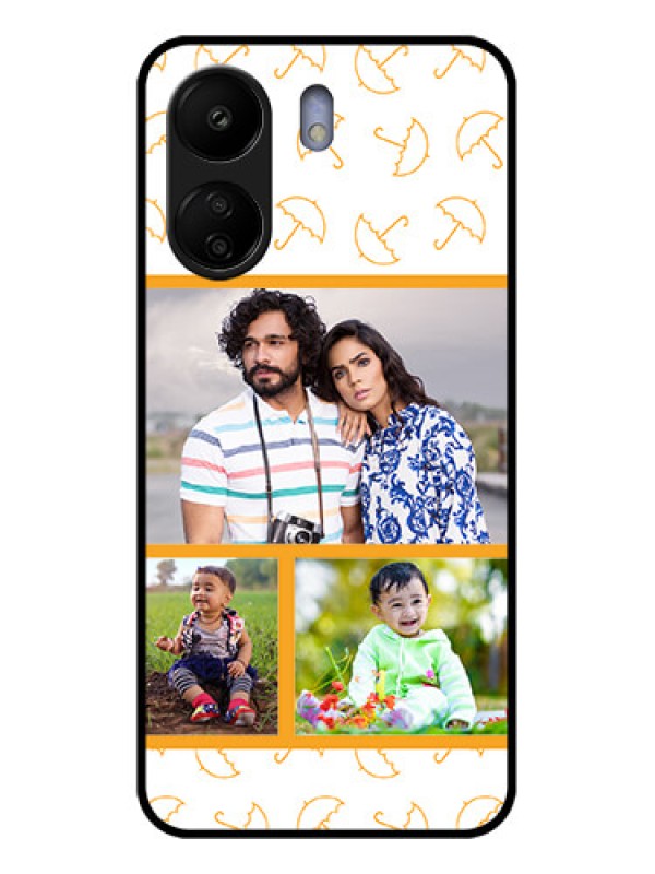 Custom Xiaomi Redmi 13C 4G Custom Glass Phone Case - Yellow Pattern Design